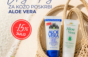 Akcija Aloe vera Cosmonatura in Fruit of the earth -15% v juliju