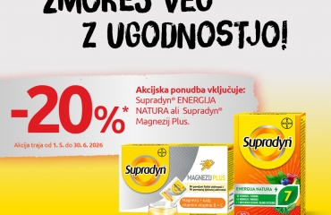 Supradyn znižan v mesecu maju in juniju za 20%