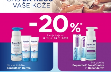 akcija Bepanthol izdelkov -20% od: 17.11.-28.11.2025