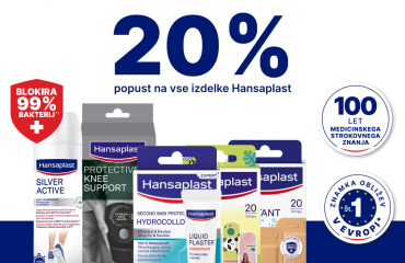 izdelki Hansaplast znižani -20% od: 1.7.-.31.7.2026