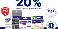 vsi izdelki Hansaplast-20%,od 1.9.-24.9.2026