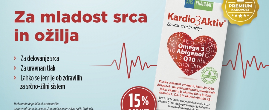 akcija v mesecu maju Kardio 3 aktiv -15%