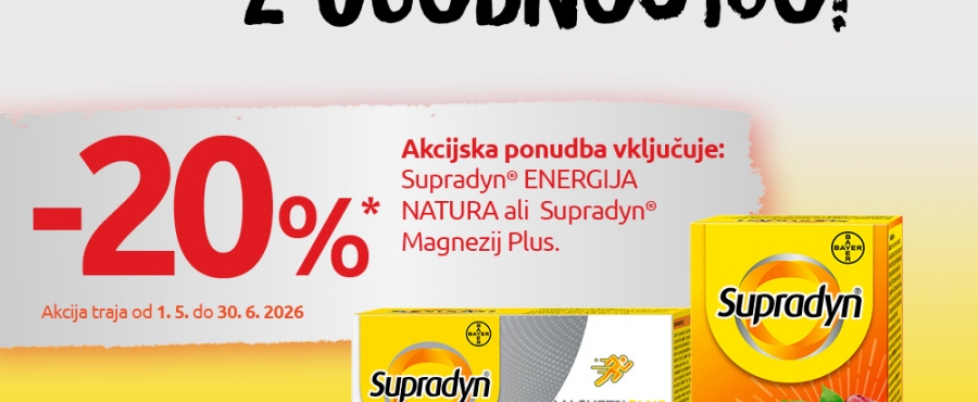 Supradyn znižan v mesecu maju in juniju za 20%