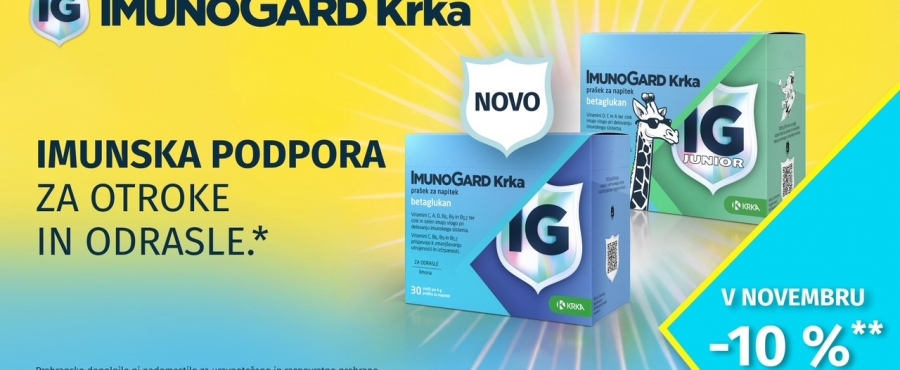 akcija -10% cel mesec november ImunoGARD Krka
