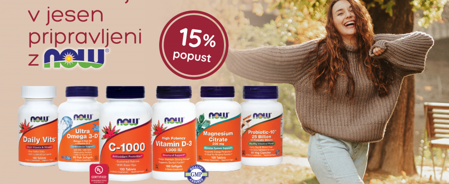 v mesecu novembru NOW izdelki znižani za 15%